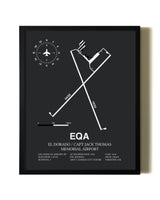 Unframed El Dorado / Captain Jack Thomas Memorial Airport map print poster