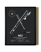 Unframed Marion Municipal Airport-McKinney Field map print poster