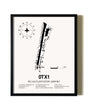 Framed Pecan Plantation Airport wall art poster in black frame