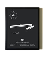 Unframed Red Stewart Airfield map print poster