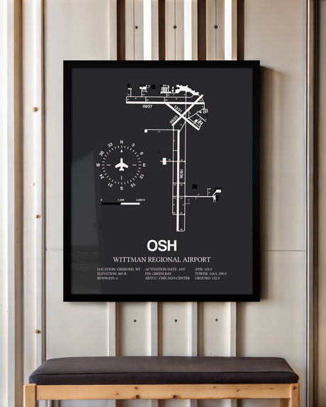 Frame color options for Wittman Regional Airport Wall Art