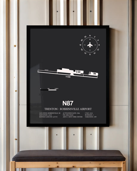 Frame color options for Trenton-Robbinsville Airport Wall Art
