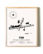 Fort Smith Regional Airport framed wall art in white frame