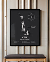 Frame color options for Bob Sikes Airport Wall Art