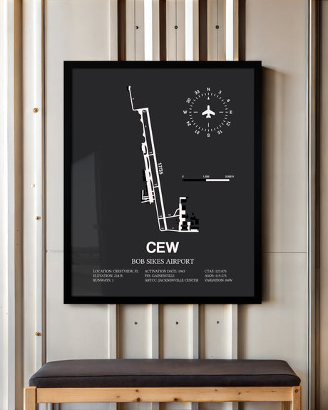 Frame color options for Bob Sikes Airport Wall Art