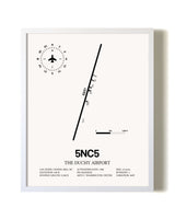 The Duchy Airport airport map poster in oak frame