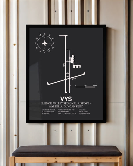Frame color options for Illinois Valley Regional Airport-Walter A. Duncan Field Wall Art