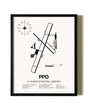 Framed La Porte Municipal Airport wall art poster in black frame