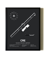 Unframed Grand Strand Airport map print poster
