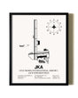 Framed Gulf Shores International Airport / Jack Edwards Field wall art poster in black frame