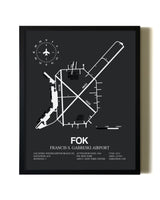 Unframed Francis S. Gabreski Airport map print poster