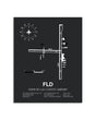 Gray Framed Fond Du Lac County Airport layout wall art poster