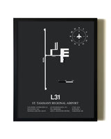 Unframed St. Tammany Regional Airport map print poster