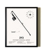 Framed Winterset Municipal Airport wall art poster in black frame