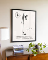 Cherokee County Regional Airport aviation wall décor in black wood frame