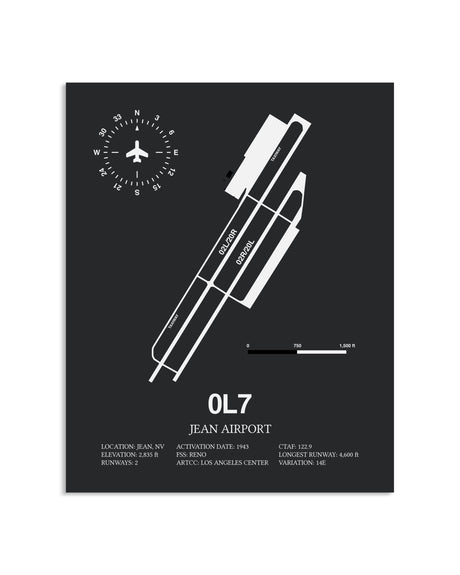 Gray Framed Jean Airport layout wall art poster