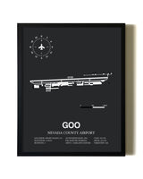 Unframed Nevada County Airport map print poster