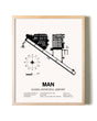 Nampa Municipal Airport framed wall art in white frame