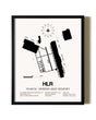 Framed Yoakum-Defrenn Army Heliport wall art poster in black frame