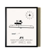 Framed Walker County Airport / Bevill Field wall art poster in black frame