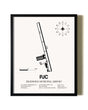 Framed Zelienople Municipal Airport wall art poster in black frame