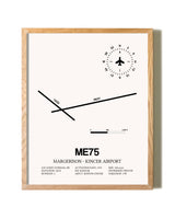 Margerison-Kincer Airport framed print in natural wood frame