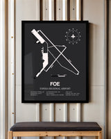 Frame color options for Topeka Regional Airport Wall Art