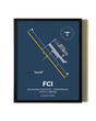 Framed Richmond Executive-Chesterfield County Airport wall art poster in black frame