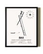 Framed Huron County Memorial Airport wall art poster in black frame