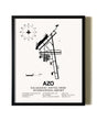 Framed Kalamazoo / Battle Creek International Airport wall art poster in black frame