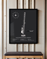 Frame color options for False River Regional Airport Wall Art