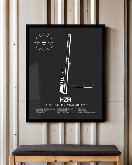 Frame color options for False River Regional Airport Wall Art