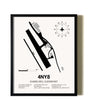 Framed Harris Hill Gliderport wall art poster in black frame