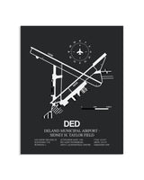 Gray Framed Deland Municipal Airport-Sidney H Taylor Field layout wall art poster