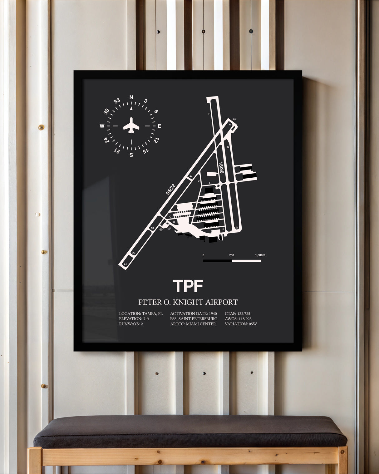 Frame color options for Peter O. Knight Airport Wall Art