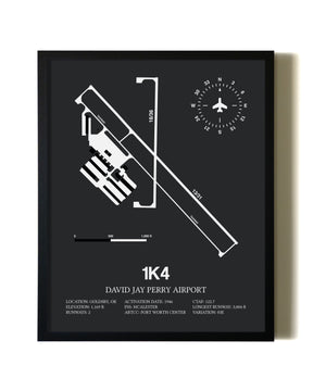 Unframed David Jay Perry Airport map print poster