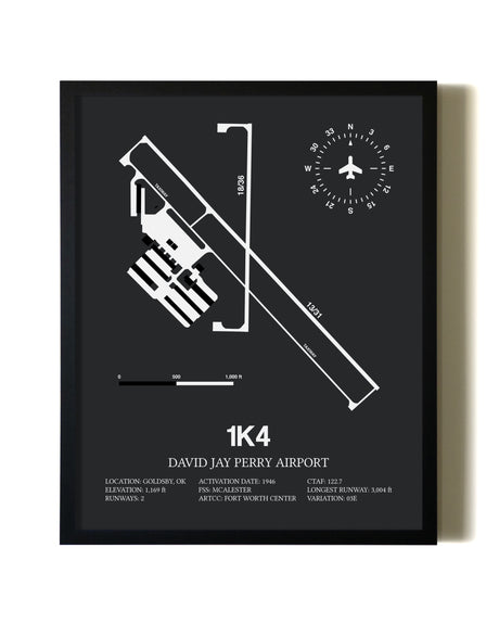 Unframed David Jay Perry Airport map print poster
