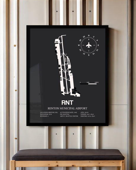 Frame color options for Renton Municipal Airport Wall Art