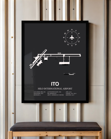 Frame color options for Hilo International Airport Wall Art