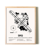 Sarasota / Bradenton International Airport framed wall art in white frame