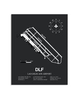 Gray Framed Laughlin AFB Airport layout wall art poster