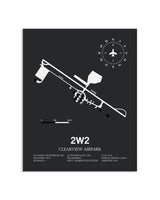 Gray Framed Clearview Airpark layout wall art poster
