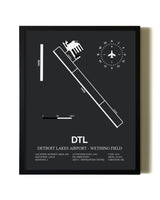 Unframed Detroit Lakes Airport-Wething Field map print poster