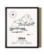 Framed Al Asad Air Base wall art poster in black frame