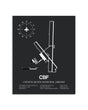 Gray Framed Council Bluffs Municipal Airport layout wall art poster