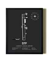 Unframed George M. Bryan Airport map print poster