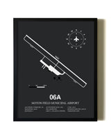 Unframed Moton Field Municipal Airport map print poster