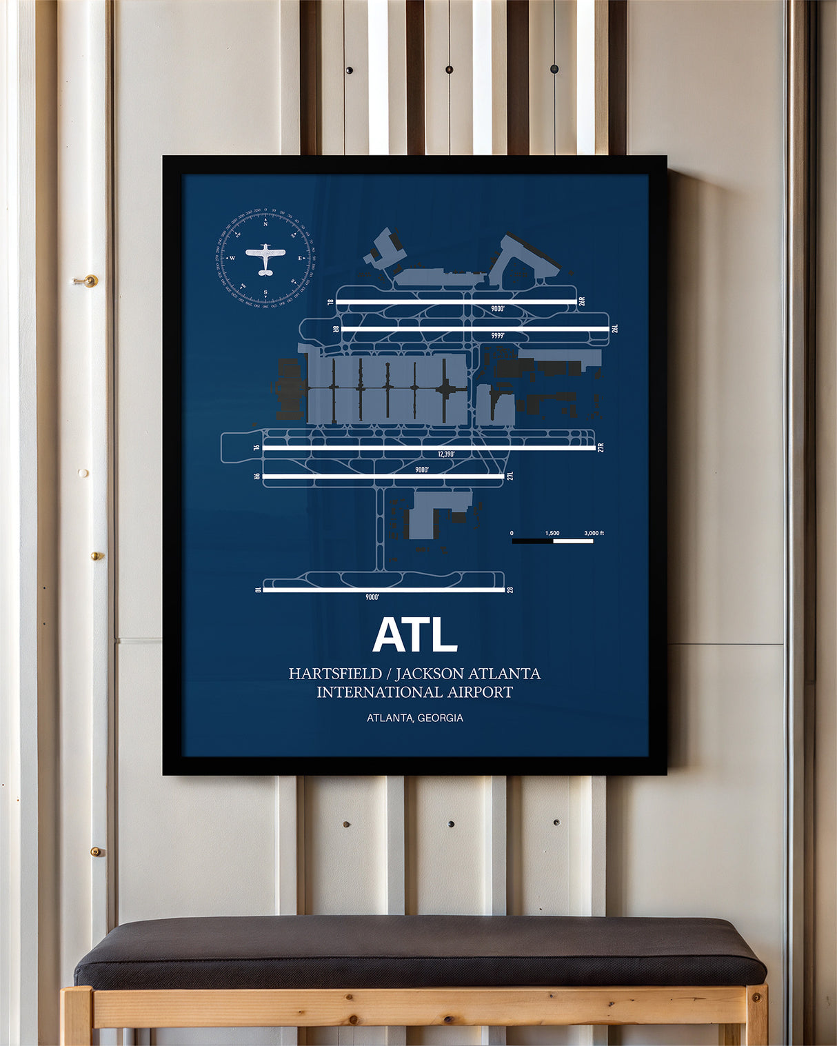 Custom Colored Airport Map Design