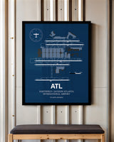 Custom Colored Airport Map Design