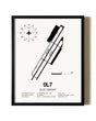 Framed Jean Airport wall art poster in black frame